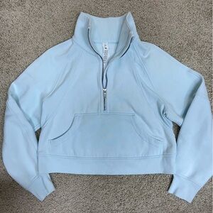 Lululemon scuba funnel neck 1/2 zip powder blue